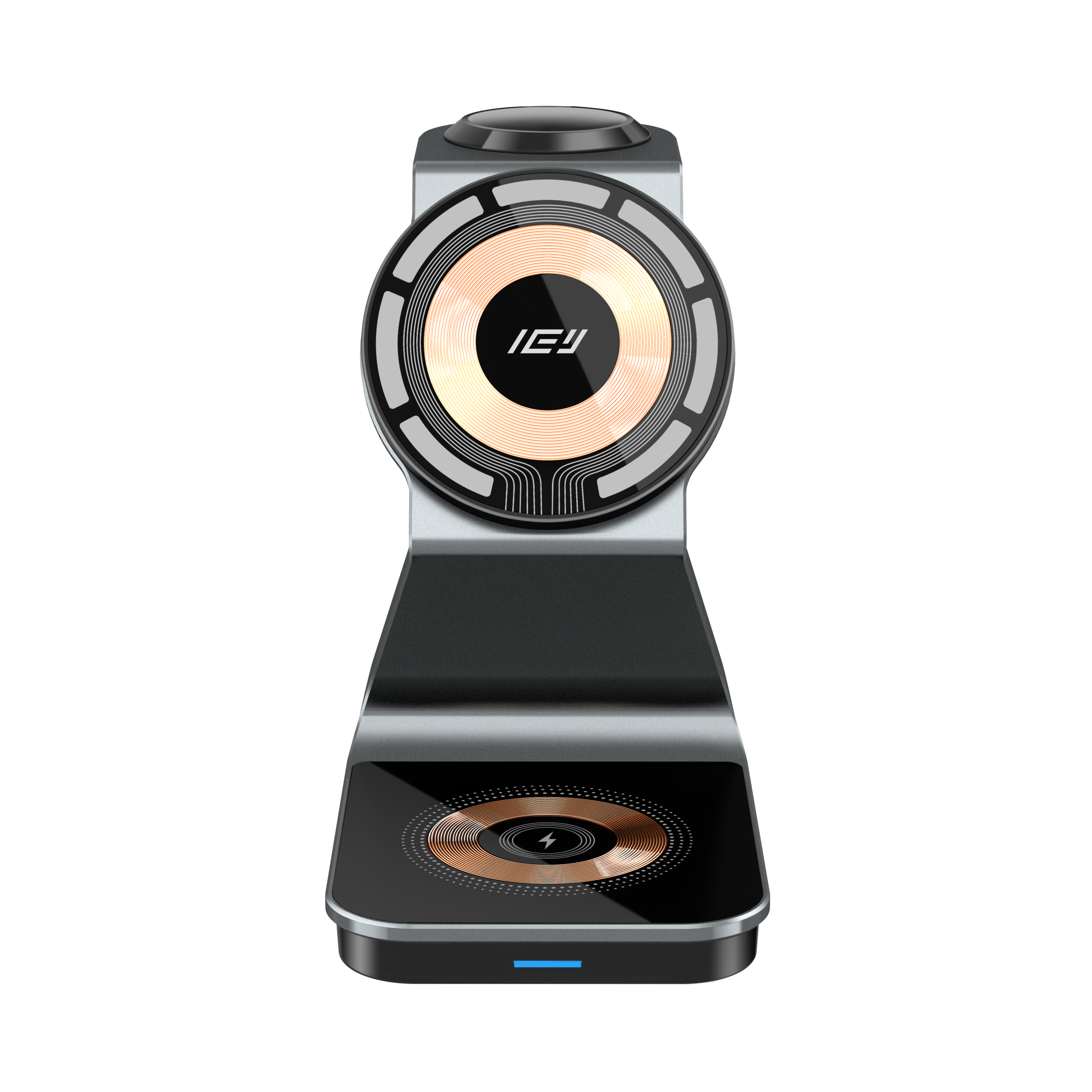 ESTACIÓN DE CARGA INALÁMBRICA 3 EN 1 - PLATEADO - Imagen 3