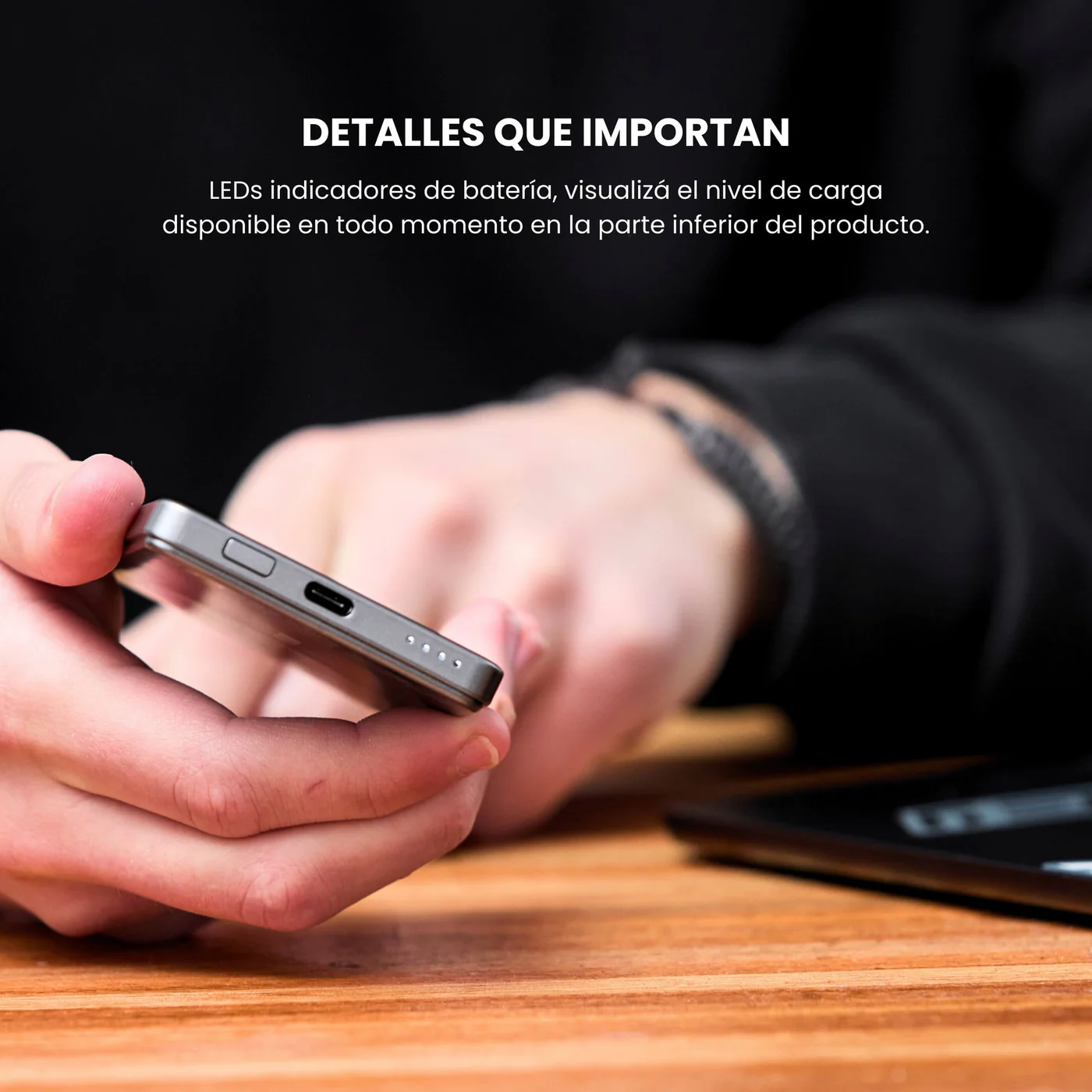 BATERÍA INALÁMBRICA ULTRAFINA 5000MAH - BLANCO - Imagen 7