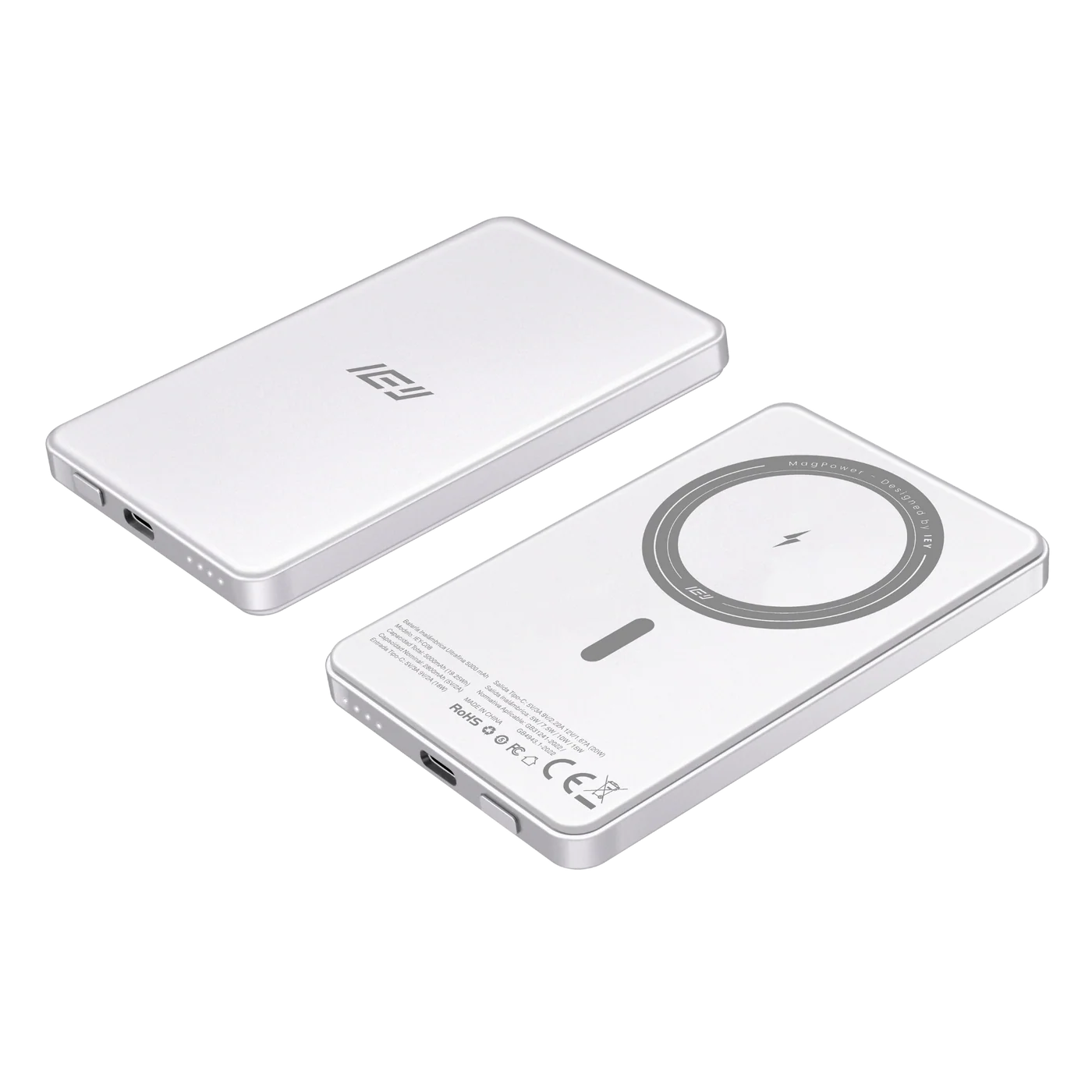 BATERÍA INALÁMBRICA ULTRAFINA 5000MAH - BLANCO - Imagen 3