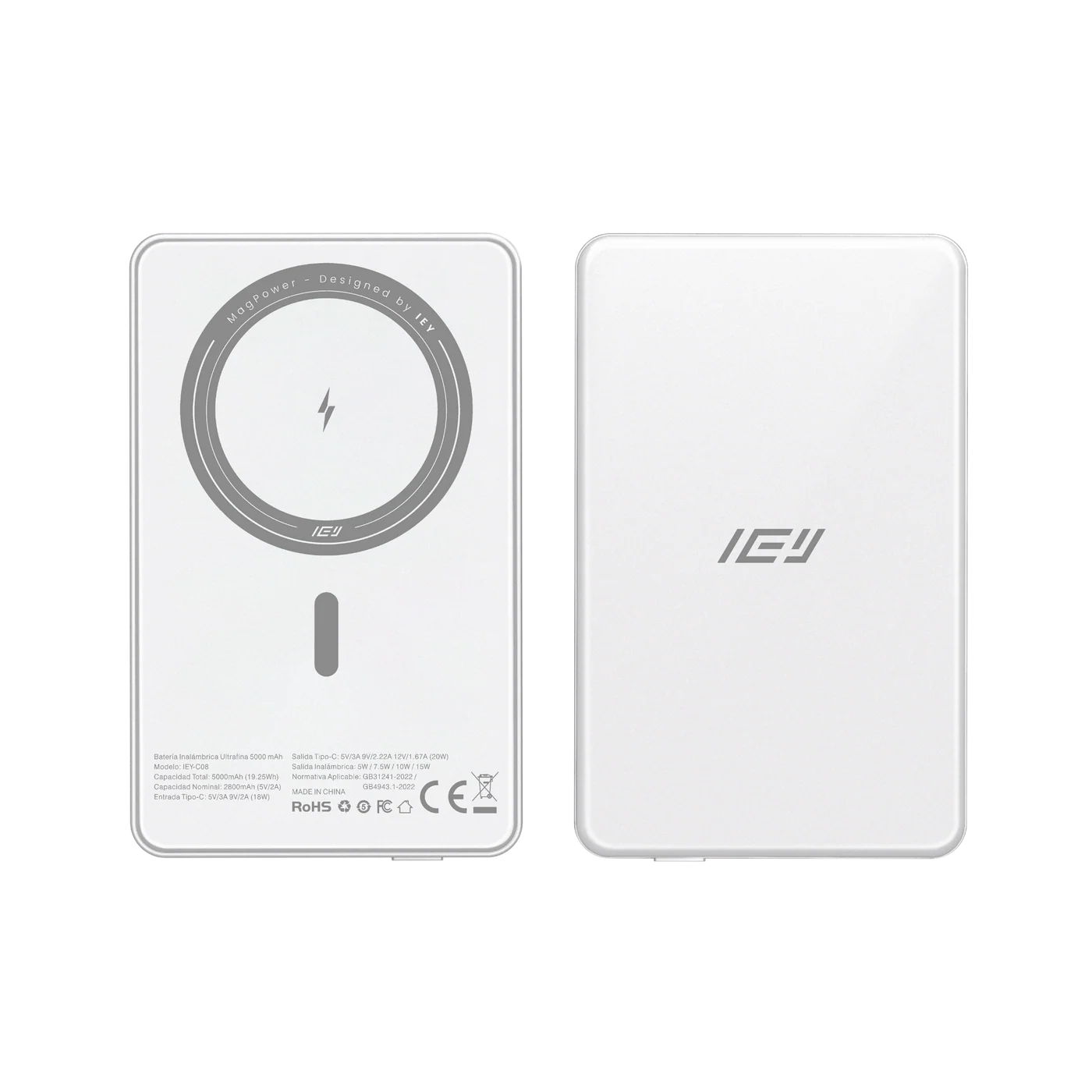 BATERÍA INALÁMBRICA ULTRAFINA 5000MAH - BLANCO - Imagen 4