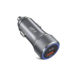 CARGADOR DE AUTO USB Y USB-C 30W - GRIS